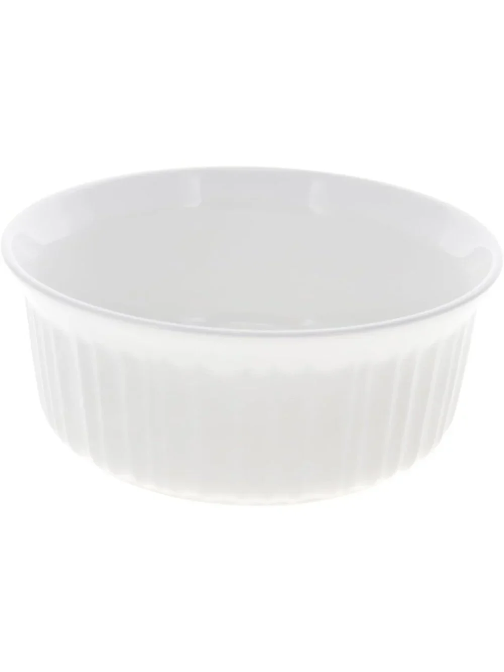 Round White Ceramic Casserole Dish | 1.5Qt Heat Resistant Stoneware | Microwave